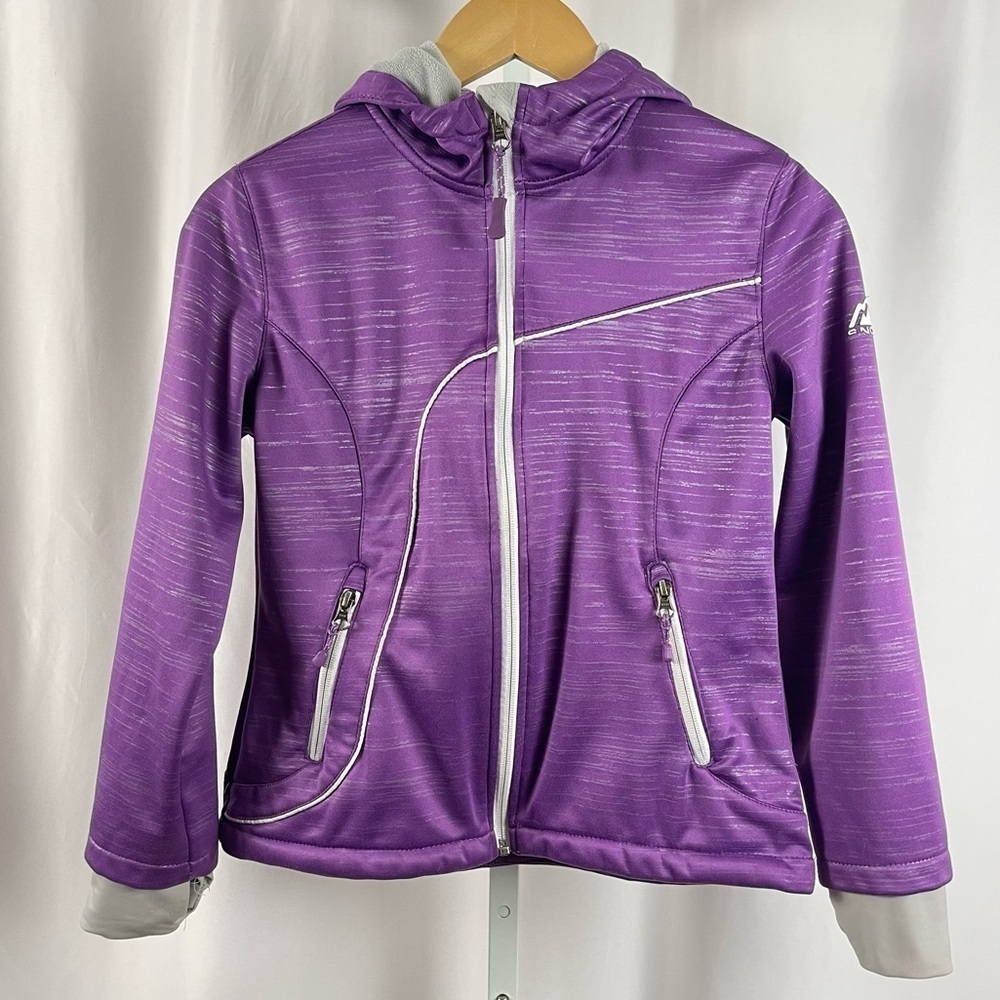 Snozu Medium 10/12 Winter Snow Jacket Fleece Hooded Thumb Holes Warm Soft Shell
